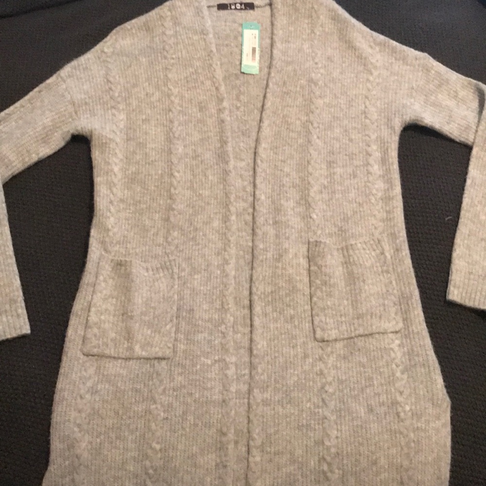 New with tag stitch fix grey knit duster sweater